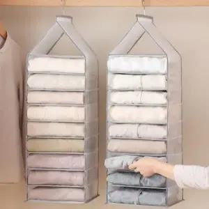 (옵션 9단)다용도 행잉 오거나이저 걸이형 수납함 옷 정리함 9단
