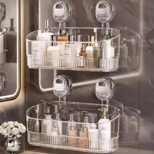 ( )욕실 투명 수납함 물빠짐 정리함 무타공 다용도 수납