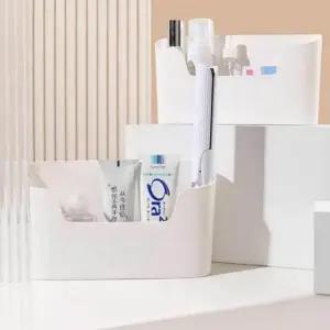 ( )무타공 와이드 포켓 정리함 보관함 벽면 수납함 화이트