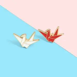 핀버튼 종이학 브로치 패션 포인트 옷핀 액세서리 배