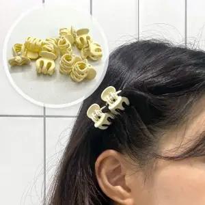 헤어집게핀 올림머리 반묶음 미니집게핀 베이지 10P