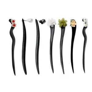 나무 비녀핀 패션 뒤꽂이 전 머리 올림머리 한복 비녀