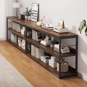 간단한 책장 선반 천장까지 사무실 수납장 통합형 벽걸이 책장 다층 이어지는 진열대