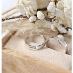 (국내제조) 스꼬띠나 실버 100일 커플링(남녀2개)