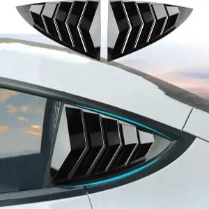 Tesla Model 3 리어 사이드 윈도우 커버 루버 스포츠 스타일 2017-2025 외장 장식 액세서리 모델 3-글로스