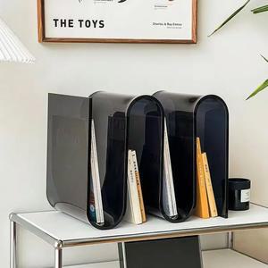 미니멀리스트 장식 수납 책장 사이드 테이블 탄창 거실 투명 책장 보관