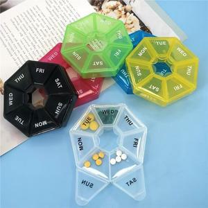 7일 주간 Pillbox 타블렛 홀더 의학 보관 케이스 약물 박스  캡슐 상자 컬러