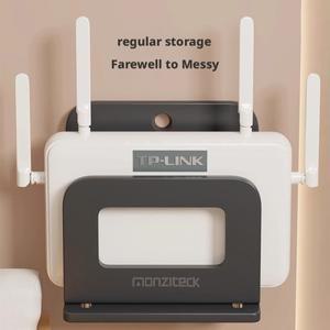 라우터 스탠드 홀더 조절   TV 셋톱박스 벽걸이형 ROKU 미디어 플레이어 보관 브라켓 와이파이 정리 선반