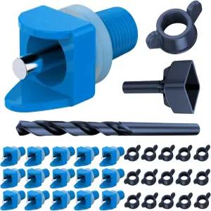 릴클럭커 수평 치킨 워터러 니플 드릴 비트가 포함된 15개 팩 간편한 설치 자동 시스템 누수 없는 가금류 -