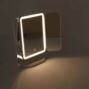 LED조명 접이식 화장거울 화장대거울 / 4분할 확대경 메이크업