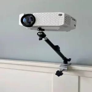 빔프로젝터 거치대 클립형 자바라 브라켓 침대헤드 멀티 각도 조절 스탠드