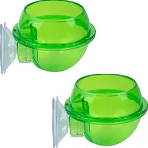 AUEAR 2팩 파충류 흡입 컵 피더 카멜레온 먹이 크리켓 볼 물 접시 게코 선반 도마뱀 수염 용 액세서리 공급