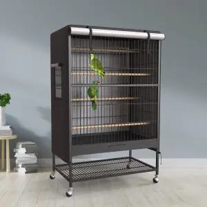 KNUTI 유니버설 버드 케이지 커버 굿나잇 블랙아웃 51인치 x 38인치 23.5인치 얇고 가벼운 통기성 작은