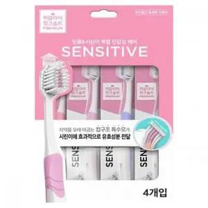 [셀러에이드]페리오 핑크솔트 칫솔 센서티브 4개