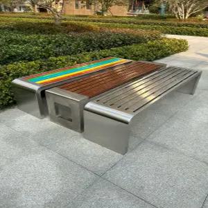 스테인레스 벤치 공원 인테리어 웨이팅 정류장 학교