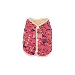 애견 누빔 조끼 핑크 S 명품강아지옷 강아지조끼