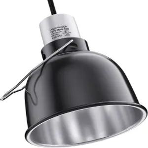 파충류 조명 기구 - 세라믹 소켓이 있는 5.5인치 돔 램프 열 방출기 및 배스킹 전구 수염 용 뱀 카멜레온