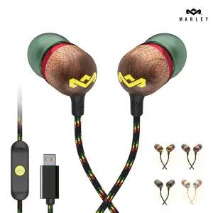 [하우스오브말리]C타입 유선이어폰 아이폰 갤럭시 호환 운동 러닝 입학 졸업선물 밥말리 감성디자인