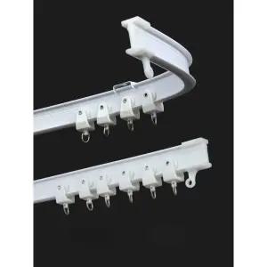 곡선 커튼레일 무타공 레일 타공형 접착식 커튼 곡면 라운드