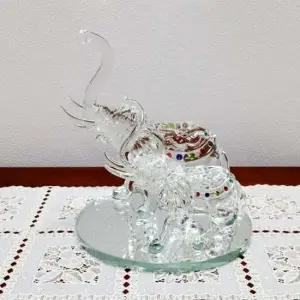 코끼리두쌍크리스탈(7) 동물장식 장식품 인테리어소품