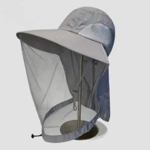 챙넓은 자외선차단 방충모자 벌초 해충 모기장 모자 모기장모자