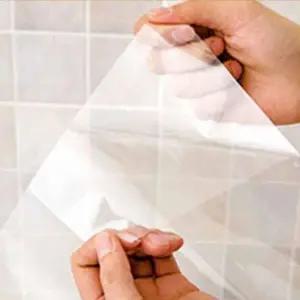 [셀러에이드]타일벽 시트지 오염방지 타일부착 투명 주방 시트 시