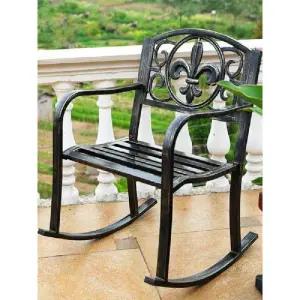 흔들의자 엔틱 주물 철제 야외 베란다 테라스 정원 발코니 카페 흔들체어