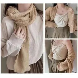 다용도 니트 목도리 겸 숄 가디건 어깨 망토 GWM