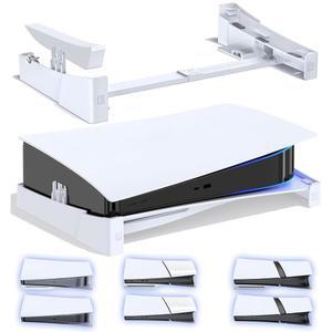 [미국배송] OIVO PS5 /SLIM /PRO 디스크 및 디지털 콘솔용 수평 스탠드 하단에 업그레이드된 서포트 로드가 있는 안정적인 액세서리 베이스 플레이스테이션 3 확장 가능한 디자인