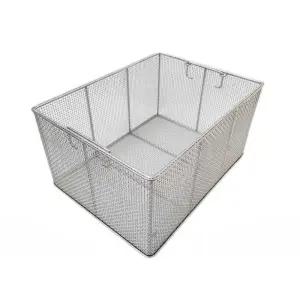 304스텐 메쉬바스켓 사각 튀김 소독 세척 메쉬바구니