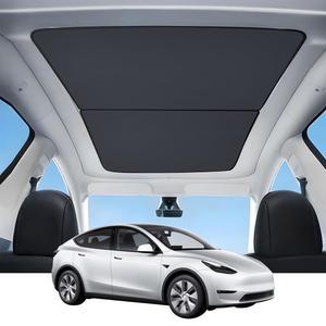 사이브트카 테슬라 모델 Y 선쉐이드 루프 2020-2024 3세대 단열 유리 자외선 차단 노갭 나노 얼음 결정 코팅 액세서리용