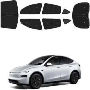 브리 2025 2026 모델 Y 주니퍼 사이드 선쉐이드 8PCS 풀 세트 캠 프라이버시 보호 선쉐이드와 전면 및 후면