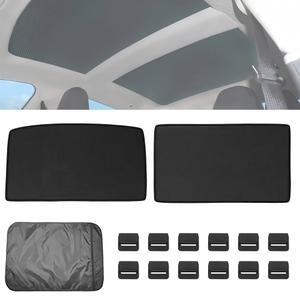 LEPEVNEY 2021 2020 2019 2018 2017 2016 Tesla Model S 유리 지붕 자외선 차단, 접이식 선루프 상단 창문 햇빛 가리개