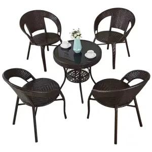 원목 라탄테이블 세트 정원 카페테이블 테라스 마당