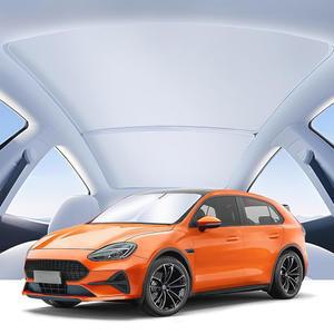 Tesla Model Y 3Pcs 차양막 및 지붕 [노갭/새그프리], 2024-2025용 휴대용 접이식 우산 단열재, 자동차 액세서리에 호환됩니다