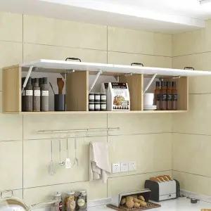 천장 수납장 원목 도어 수납 이중문 여닫이 장치