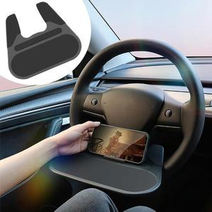 테슬라 모델 Y 3 사이버트럭 액세서리 ABS 휴대폰 화장품용 EVFITUS 스티어링 휠 트레이