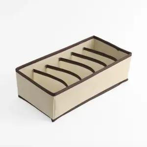 옆집샵 부직포 속옷 정리함 접이식 수납함 서랍 정리용 6칸