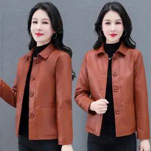 빛채운 여친 기모 가죽 코디 워싱 옷 숏코트 OPH3