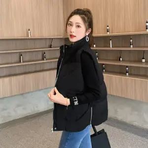 빛채운 여사친 다운 옆지퍼 루즈핏 나시 조끼 민소매 OPH3