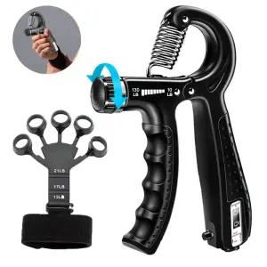 남성용 훈련 팔 손 강도 스트레스 감소 손목 카운트 조정 가능한 그립