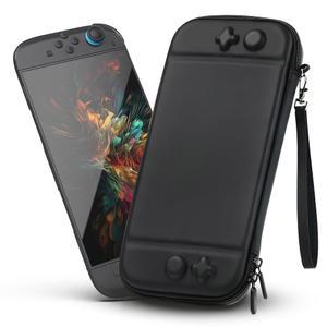 액세서리 보관 포켓 및 게임 카드 홀더가 있는 얇은 보호 파우치 Nintendo Switch 2 (2025) 용 슬림 하드 쉘 여행용 케이스