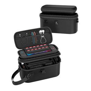 닌텐도 스위치 2용 프로케이스 올인원 휴대용 케이스, 콘솔, 도크, 컨트롤러 및 액세서리용 듀얼 레이어 하드 쉘 여행 가방, 보호 보관 대용량 - 블랙