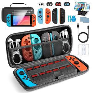 나인시 닌텐도 스위치 2 휴대용 케이스, 화면 보호대가 있는 액세서리, 홀더, 조이콘 카드 박스, 조이스틱 캡, 박스