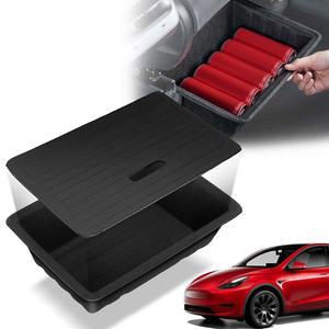 2020-2024년 테슬라 모델 Y용 뚜껑 장착 YHTAUTO 언더시트 보관함, 숨겨진 트레이 정리함 5인승 Y 액세서리