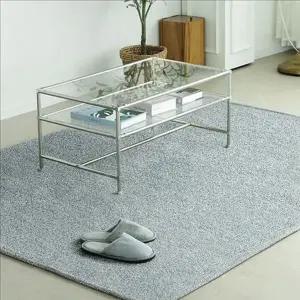 부드러운 사각 러그 매트 먼지없는 거실 사각 러그 침실 모던