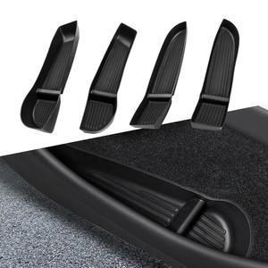 2025년형 YONXEM 도어 포켓 라이너 2026 테슬라 모델 Y 주니퍼, 사이드 정리함, 4PCS TPE 방수 전면 및 후면 인서트 새 주니퍼 인테리어 액세서리 보관함(블랙)