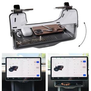 테슬라 모델 3 Y (2016-2025)의 화면 아래 숨겨진 RESWETO, 인테리어 액세서리용 프라이버시 저장 센터 콘솔 정리함 트레이 뒤에