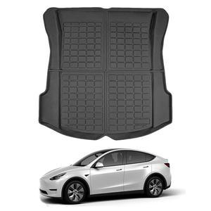 모델 3 카고 매트 후방 트렁크 트레이 바닥 라이너 2023 년 2022 2021 2020 Tesla 모든 날씨 보호기 맞춤 장착 3D 방수 내구성 무취 미끄럼 방지 유연한 액세서리