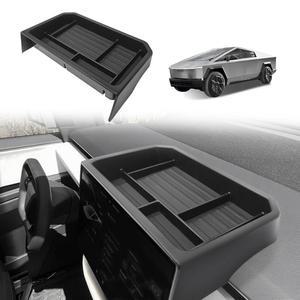 테슬라 사이버트럭 2026 2025 2024 픽업 대시보드 정리함 백 수납 박스 트레이 커스텀 핏(스크린 - ABS)과 호환되는 베스트EvMod 센터 콘솔 스크린 대시